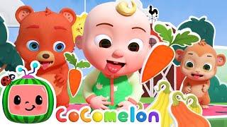 Yes Yes Vegetables with Baby Animals  CoComelon Nursery Rhymes & Kids Songs