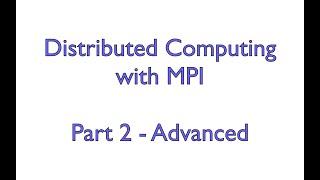 MPI Advanced