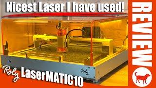 Roly LaserMATIC10  Nicest 10W Laser Engraver of 2023  Full Enclosure  AirAssist  Camera  Rotary