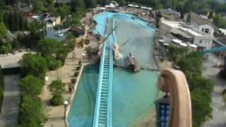 Atlantica SuperSplash Front Seat on-ride POV Europa Park Germany