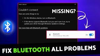 Bluetooth On Off Button Is Missing In Windows 10 & 11  Bluetooth not working on PC and Laptop