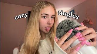 ASMR cozy relaxing mouth sounds and ear to ear tinglesw personal attention