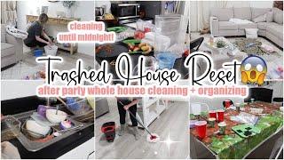 TRASHED HOUSE CLEAN WITH ME  Whole House Clean + Organize  Cleaning Motivation