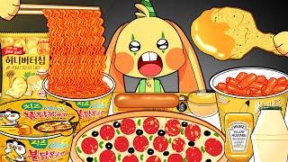  Convenience Store Yellow Food Mukbang - Bunzo Bunny  POPPY PLAYTIME CHAPTER 2 Animation   ASMR