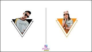 Picsart editing  Triangle pop out effect  picsart mobile tutorial  profile dp image creating 2020