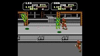 Teenage Mutant Ninja Turtles II The Arcade Game NES 2 player Netplay 60fps