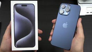 iPhone 15 Pro Max Blue Titanium Unboxing