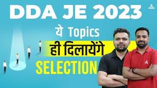 DDA JE Important Topics 2023  DDA JE 2023 Exam