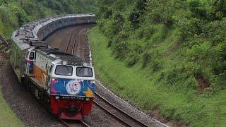 Down The Hill - GE CM20EMP Leads the Passenger Train at Java Island Southern Railroad