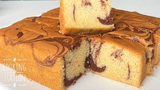 Moist and Soft  Marble Cake Easy Recipe Chocolate Marble Cake