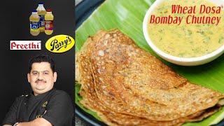 Venkatesh Bhat makes Wheat Dosa & Bombay Chutney  கோதுமை தோசை  bombay சட்னி recipe  godhumai dosa