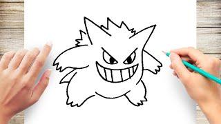 How to Draw Gengar Step by Step