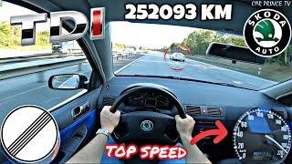 Skoda Fabia 1.9 TDI 101HP  TOP SPEED on German AUTOBAHN  NO LIMIT