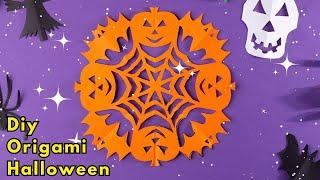 Origami Halloween decorations with paper easy