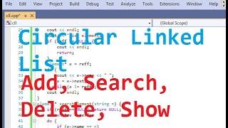 C++ Circular Linked Listwith download link