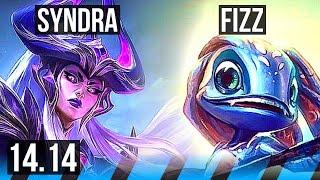 SYNDRA vs FIZZ MID  6 solo kills 700+ games 1236  EUW Grandmaster  14.14