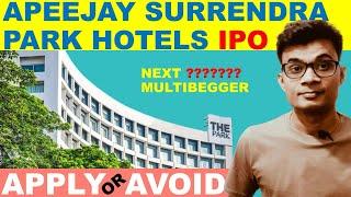 Apeejay surrendra park hotels ipo review  CA Pradeep Rajput