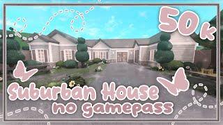 Bloxburg Build  Aesthetic Suburban Family House no gamepass 50k