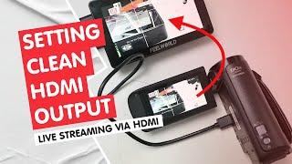 Cara Setting Clean HDMI Output Panasonic HC V385 - Output Ada Overlay Menu di Layar Streaming