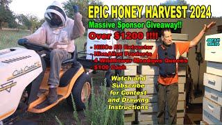 Epic 2024 Honey Harvest and HUGE Giveaway at JBF&H S8E24 #beekeeping