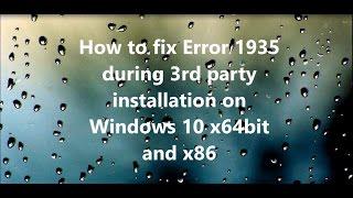 How to Fix Error 1935 windows 10 office 2010 windows 8 8.1 10