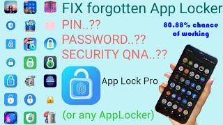 app lock password forgot. fix