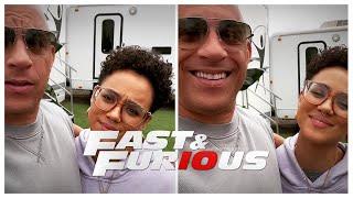 Fast & Furious 10 Vin Diesel & Nathalie Emmanuel On Set 