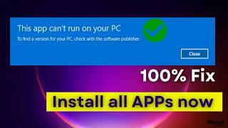 Fix This App Cant Run on Your PC in Windows 10 & 11  Step-by-Step Guide