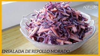 ENSALADA de REPOLLO o COL MORADA con ZANAHORIA y MANZANA  Amarás esta Ensalada