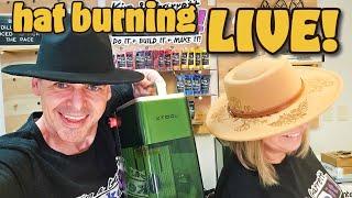 Laser Engrave Hat Burning LIVE June 14 2024 400pm EST