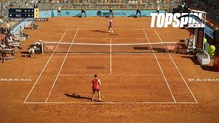 Top Spin 2K25 - TIEBREAK IN THE 3RD SET GAMEPLAY Roger Federer Vs Carlos Alcaraz PS5