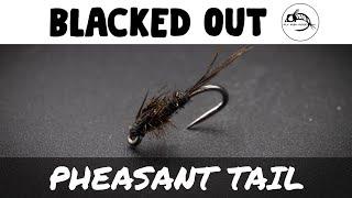PHEASANT TAIL NYMPH Fly Tying Tutorial - Blacked Out
