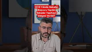 2018 Yılında Nekadar Yapı Kayıt Belgesi Verildi