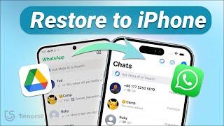 How to Restore WhatsApp Backup from Google Drive to iPhone 2024  Free WithWithout Android phone