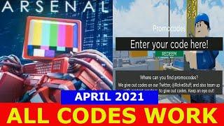 * ALL CODES WORK *  13 CODES Arsenal ROBLOX   APRIL 2021