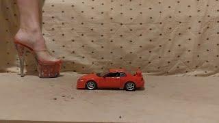 Giantess crush toy car - Ford mustang 118 #asmr #crush #asmrcrushing #crushtoycar