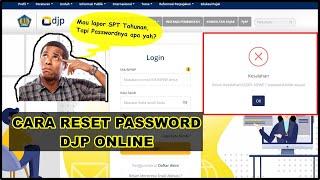 Cara reset password DJP Online