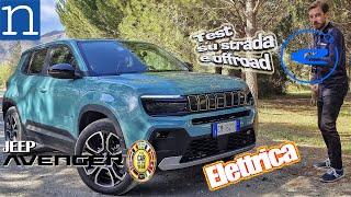 Jeep AVENGER elettrica  Prova consumo e test sterrato SUV compatto 100% elettrico