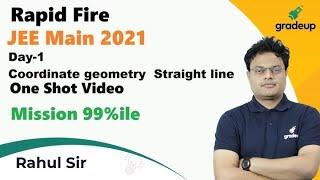 RAPID FIRE- JEE-MAINS              Day-1 Coordinate geometry  Straight line in one shot  GRADEUP