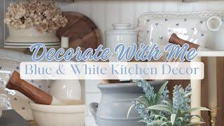 NEW Summer Kitchen Decorating Ideas  Blue & White Summer Cottage Decor  Decorate With Me