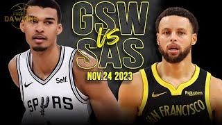 Golden State Warriors vs San Antonio Spurs Full Game Highlights  Nov 24 2023  FreeDawkins