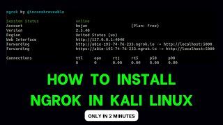 How To Install ngrok in kali Linux 2024  Kali Linux 2024.1 ngrok Installation