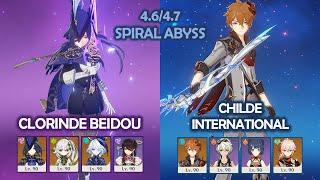 Clorinde Beidou & Childe International - 4.6 Spiral Abyss - Genshin Impact