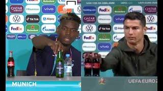 EURO 2020 Ronaldo & Pogba removes coca-cola & heineken drinks from their table at press conference