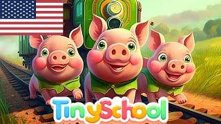  The Three Little Pigs Train Adventure  Fun Storytime for Kids  TinySchool TV 