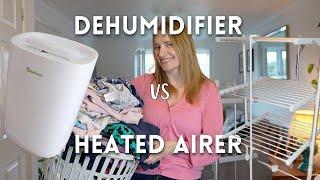 Dry laundry without a tumble dryer  Dehumidifier vs heated airer