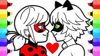 Miraculous Ladybug Coloring Pages  How to Draw and Color Ladybug and Cat Noir Coloring Book