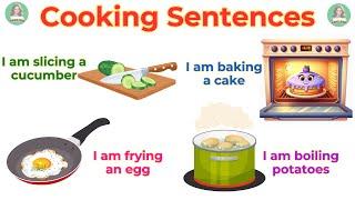 Cooking at Home  Action Verbs For Beginner Daily English  English Sentences