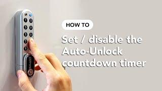 How To Set  Disable the Auto Unlock Countdown Timer - KitLock by Codelocks