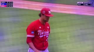 Brett Sears strikes out Cade Kurland Nebraska Husker Baseball Florida Gators NCAA Tournament 53124